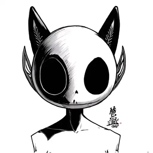 kodama with Donnie darko mask tattoo design idea