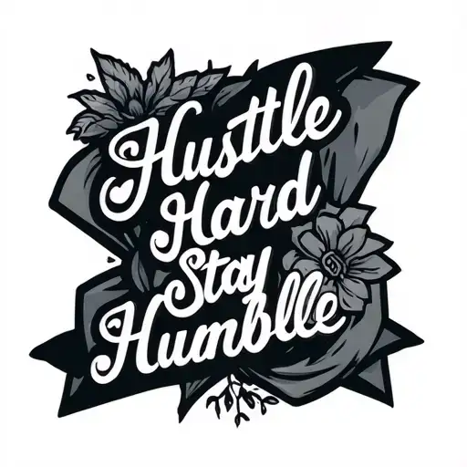 hustle hard stay humble tattoo design idea