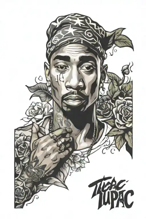 Tupac T tattoo design idea