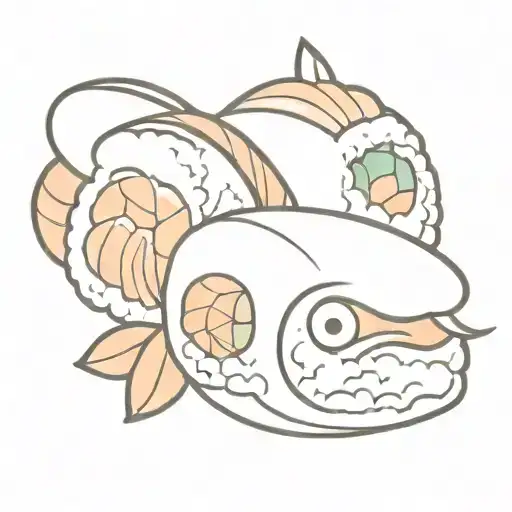 sushi roll tattoo design idea