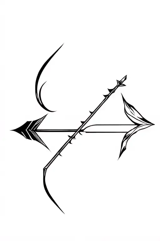 archery arrow tattoo design idea