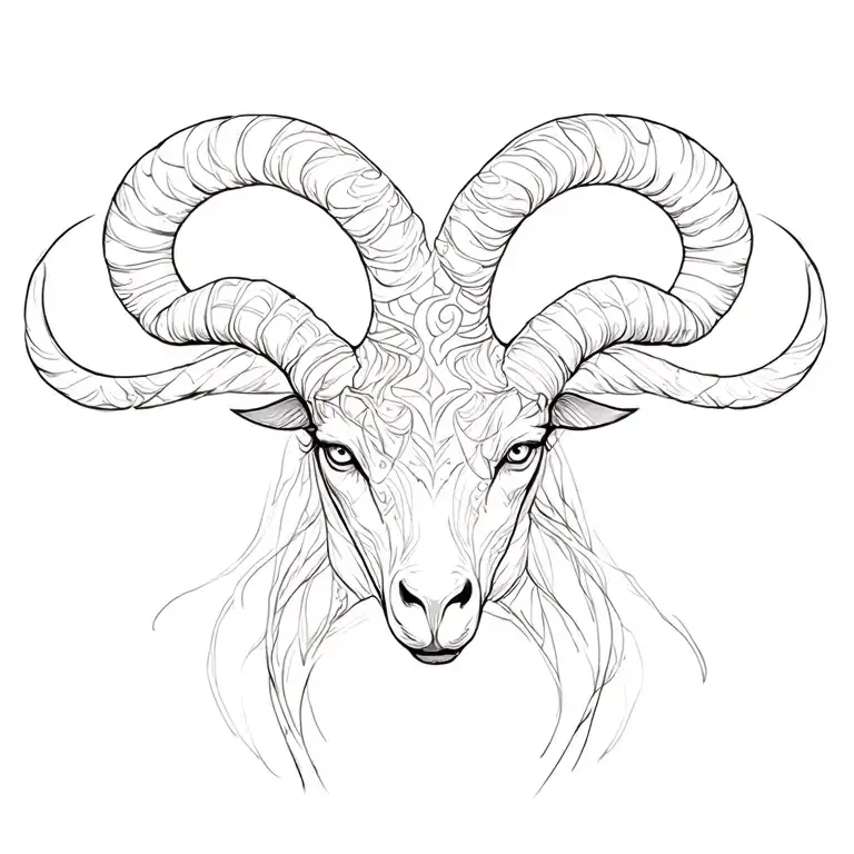 Sagittarius Aries intertwined tattoo design idea