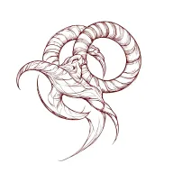 Sagittarius Aries intertwined tattoo design idea