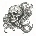 Life and Death symbol intertwined tattoo design idea