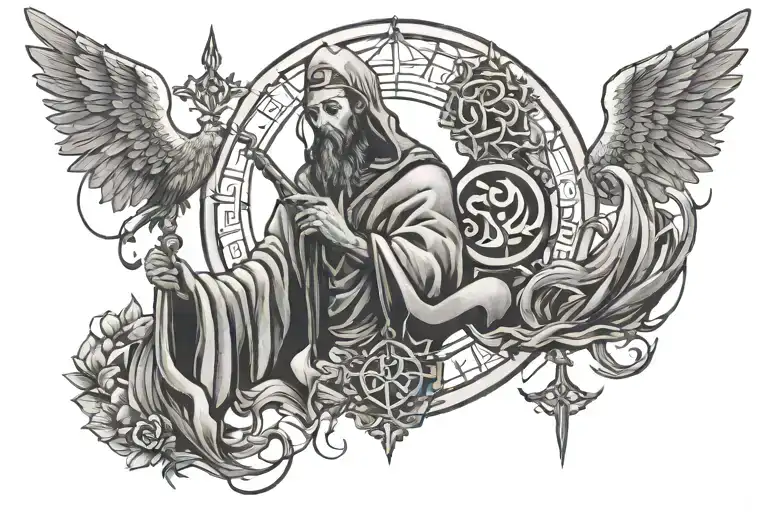 Lucas, bringer of light, 11/27/2024, religious symbols incorporated tattoo design idea