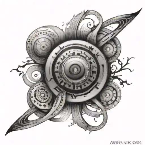 infinity with morse code ae tattoo design idea