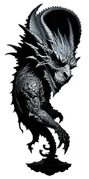 gothic gargoyle tattoo design idea