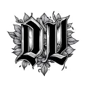Letter dv tattoo design idea