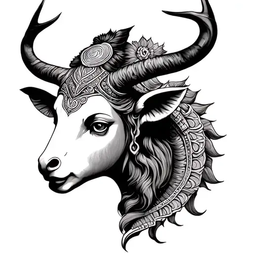 vishnu, October, Taurus zodiac sign tattoo design idea