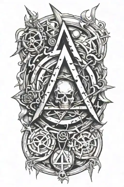 piece symbol, anarchy symbol tattoo design idea