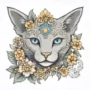 russian blue tattoo design idea