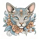 russian blue tattoo design idea