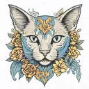 russian blue tattoo design idea