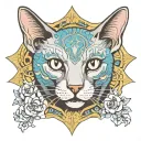 russian blue tattoo design idea