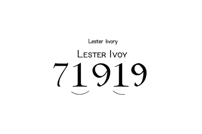 "Lester Ivory 71919" nigerian numbers tattoo design idea