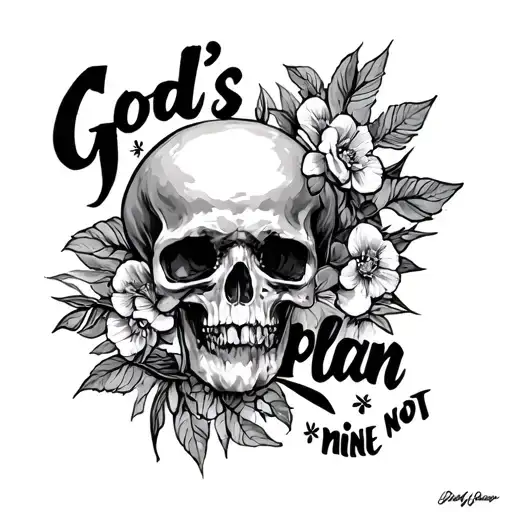 God's plan not mine. tattoo design idea