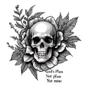 God's plan not mine. tattoo design idea