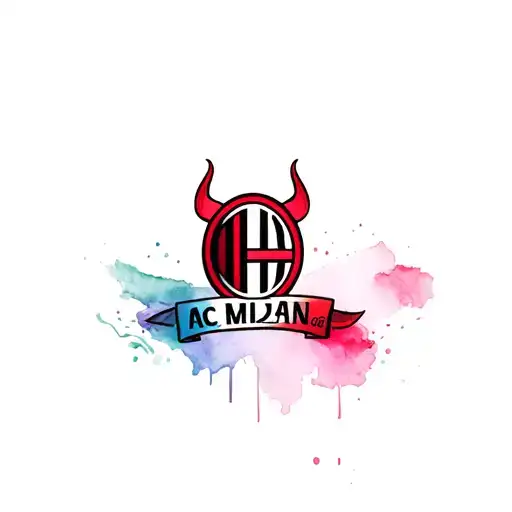 ac milan badge devil tattoo design idea