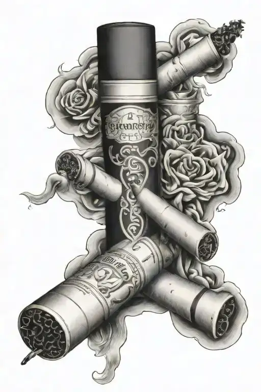 a pack of cigarettes tattoo design idea