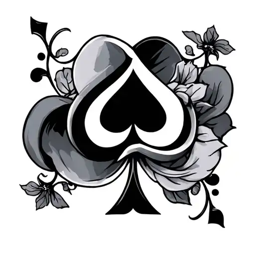 8 of spade tattoo design idea