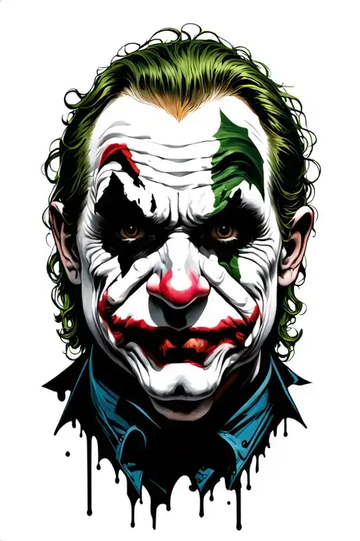 the joker stacked in three hear no evil see no evil speak no evil tattoo design idea