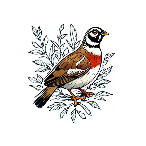 bobwhite quail tattoo design idea