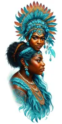 Yemaya and Chango tattoo design idea