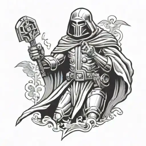 Dr doom tattoo design idea