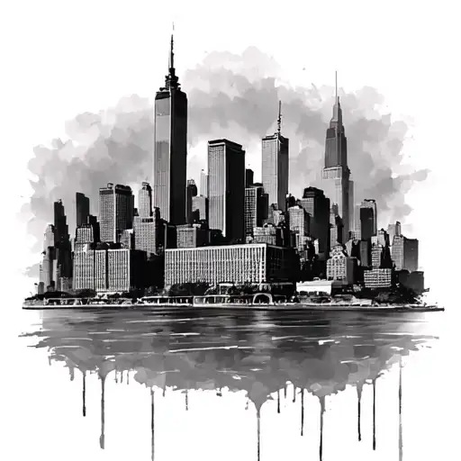 If I'm lucky enough, I'll have the courage to leave and goWherever my beatin' heart tells me to go Chicago skyline tattoo design idea