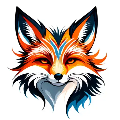 Fox Face tattoo design idea