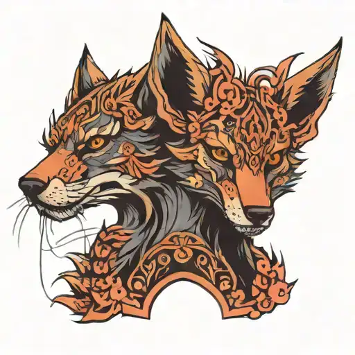becoming a jackal tattoo design idea