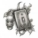 light switch tattoo design idea