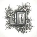 light switch tattoo design idea
