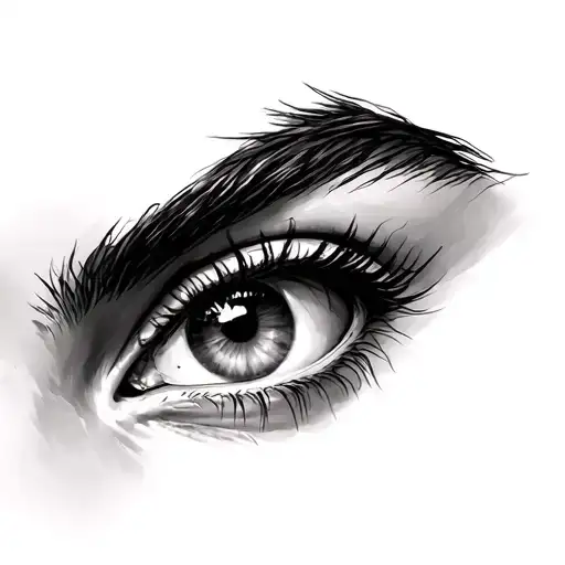 Above Eyebrow tattoo design idea