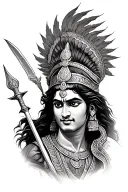 Mahabharata, Krishna, Arjuna, Warrior tattoo design idea