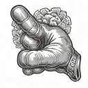 Thumbs Up Emoji tattoo design idea