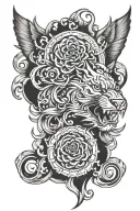 strength, heritage, and wisdom tattoo design idea