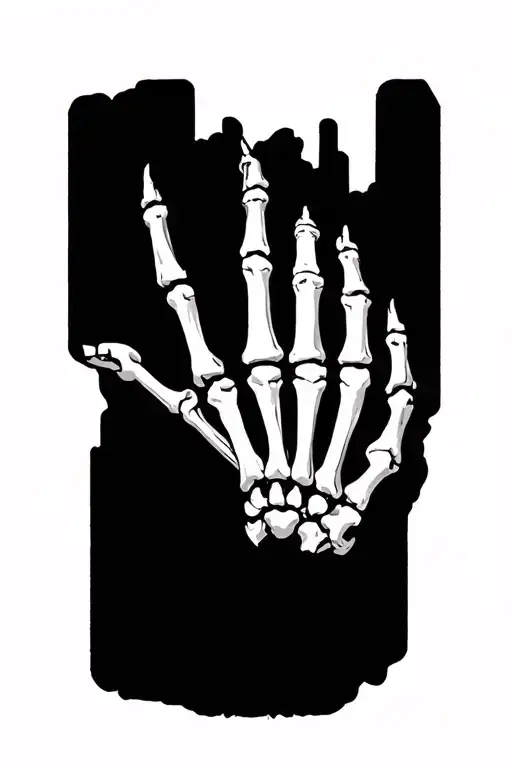 Skeleton hand comin out of the ground tattoo design idea