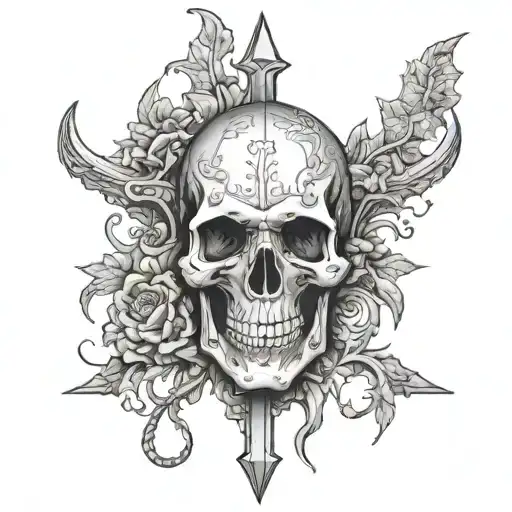 Nordic Skull as a Gap filler tattoo design idea