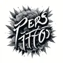 "PERSPECTIVE" word written tattoo design idea