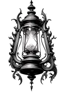 gothic lantern gothic castle arm sleeve tattoo design idea