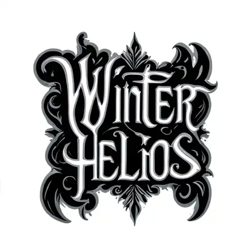 "Winter Helios" Two Word Ambigram Generator tattoo design idea