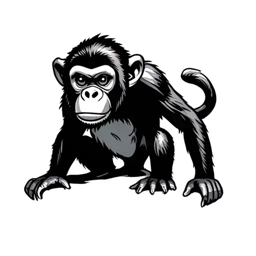 metal monkey Japanese tattoo design tattoo design idea