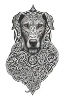 celtic hounds symbol tattoo design idea