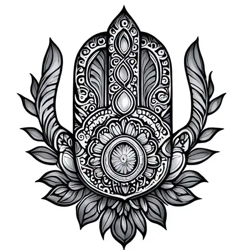 Hamsa Hand tattoo tattoo design idea