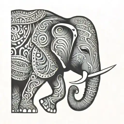 tribal elephant head tattoo tattoo design idea