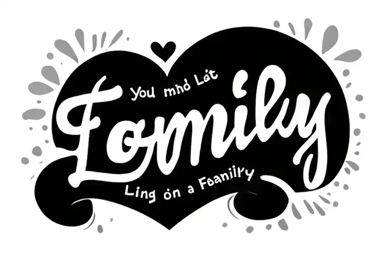 family loyalty quote tattoo design idea