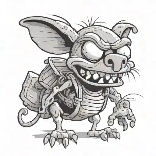 courage the cowardly dog as donatello  tattoo design idea