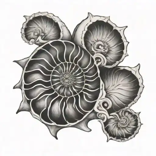 Ammonite tattoo design idea
