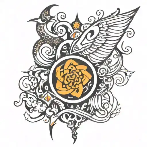 Noting makes me feel more alive symbol tattoo design idea